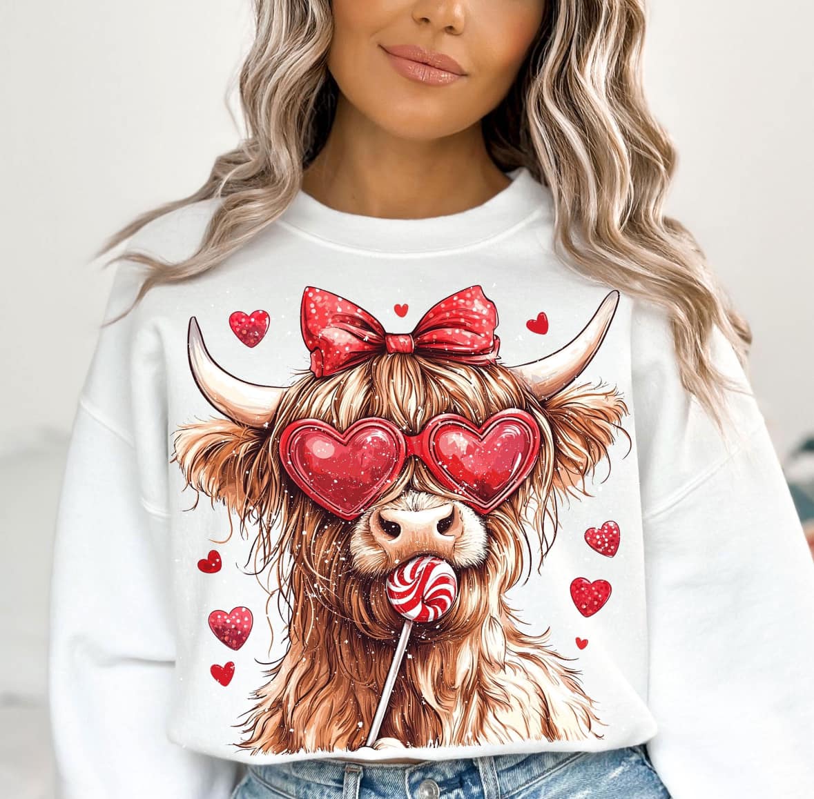 Highland cow valentines tee & sweatshirt