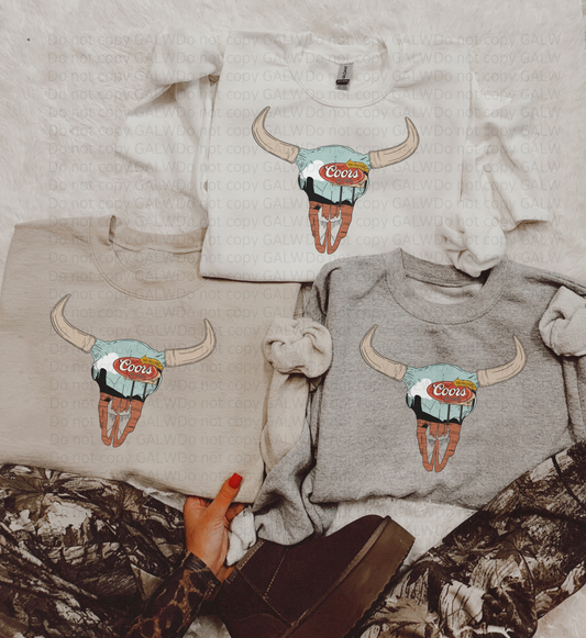 Beer skull tee & sweatshirt