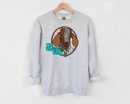 The Turquoise Goat Crewneck