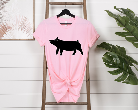 Black Crossbred Pig Tee