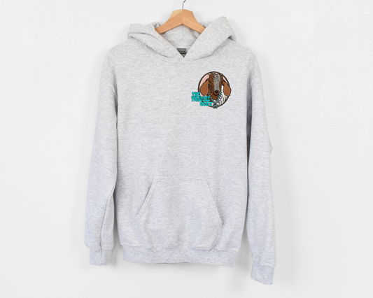 The Turquoise Goat Chest Logo Hoodie